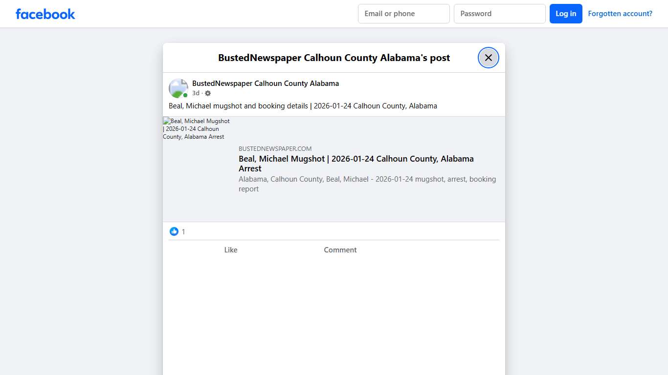 Beal, Michael... - BustedNewspaper Calhoun County Alabama Facebook